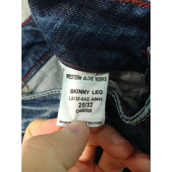 Silver 1921 Jeans Womens 25/32 Blue Denim Japanese Ringspun Skinny Leg Low Rise - Picture 9 of 10